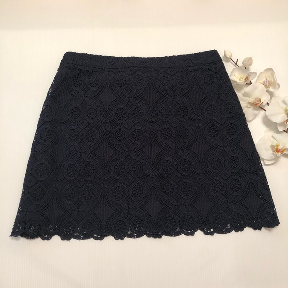 Hollister Dresses & Skirts - Hollister Junior's  Navy Blue Lace Skirt Size 7